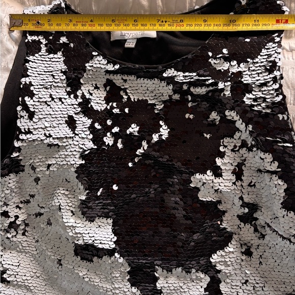 Lucy Paris Black and White Sequin Tank Top - Picture 8 of 11